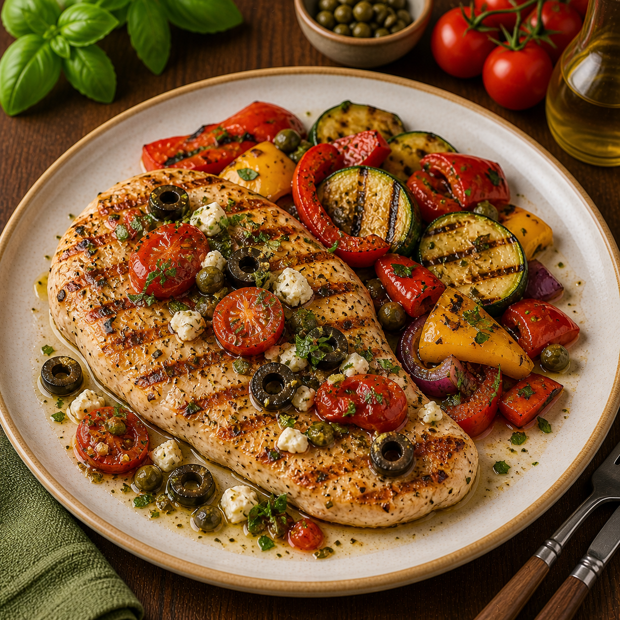 Putensteak Mediterran